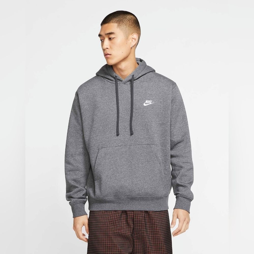 Nike Men's Sportswear Club Fleece‎ Pullover Hoodie Size XXL Charcoal Heather NWT